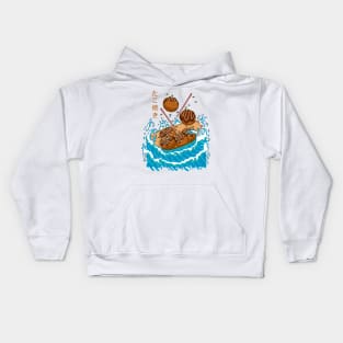 Takoyaki in the Wave Kids Hoodie